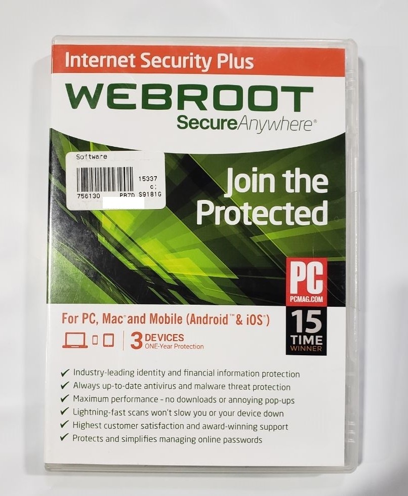 WEBROOT INTERNET SCRTY PLUS3DVCS 1Y 2014