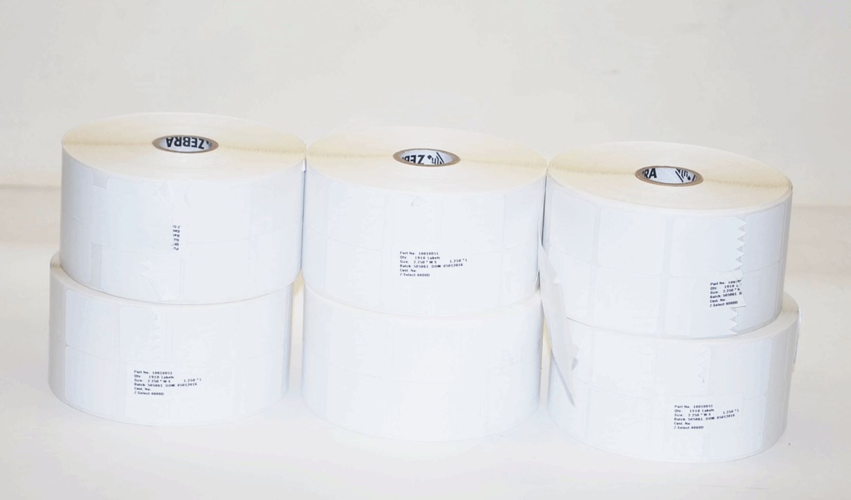 ZEBRA 6PK Z-Select 4000D 2.25"X1.25" Lbl