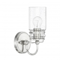 QAIRO 1LT MB VANITY WITH CLEAR SEEDED GL