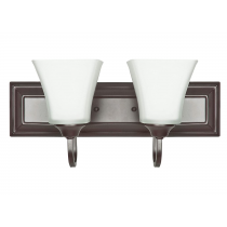 2LT-100W MB SCONCE FRSTD SQUARE MLK GLS
