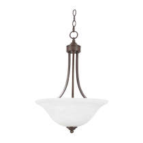 3LT BWL PENDANT W/ALBTR GL PPW