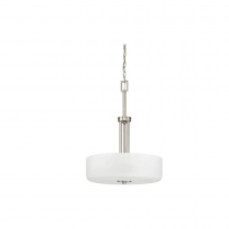 3 LT SOMES BOWL PENDANT LINEN GLS