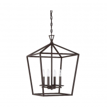4LT 16IN 60W CB CAGE PENDANT