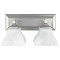 2 ARM BATH BRKT W/RECT BP BSN
