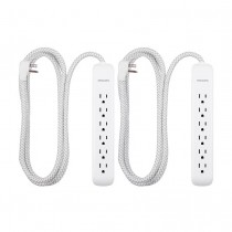 PHILIPS 6 OUTLET SURGE PROTECTORS 2PK