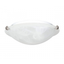 12IN 2LT FLUSH MOUNT 2-13W CFL ALB GL SN