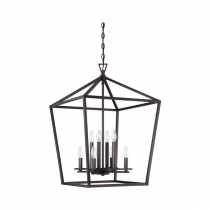 8LT 20IN 60W CB CAGE PENDANT