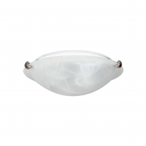 16IN 3LT FLUSH MOUNT ALB GL SN