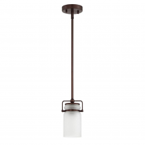 QAIRO 1LT MB MINI PENDANT WITH FROSTED S