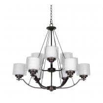 9-LT 2-TIER 60W MB ABBOT CHANDELIER
