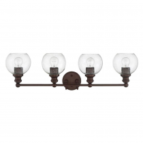 ORIANA 4LT MB VANITY WITH CLEAR