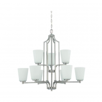 9LT 2 TIER 60W MB BRIGHTON CHANDELIER
