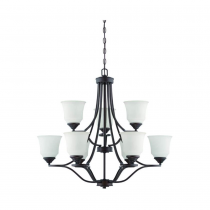 9-LT 2-TIER 60W MB MARSTON CHANDELIER