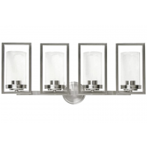 PRESTIGE 4LT WALL SCONCE WITH CLEAR GLAS