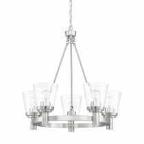 RIELLA 5LT MB CHANDELIER WITH CLEAR SEED