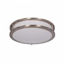12IN 20W 3000K LED ROUND ACRY BSN