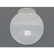 6" CLEAR RIBBED ACRYLIC GLOBE 3-1/4" FIT