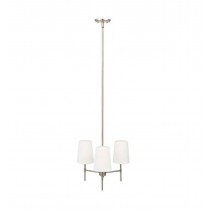 3LT MB REMI CHANDELIER WITH WHITE FABRIC