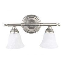 2 LT BATH SCONCE FAUX ALBTR BSN
