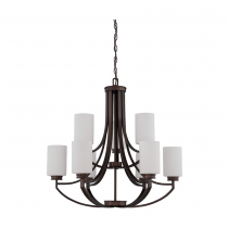 9LT 2-TIER 60W MB DALTON CHANDELIER