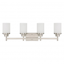 4 LT MB VANITY WITH CLEAR LINEN GLASS
