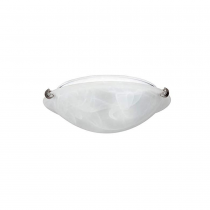 12IN 2LT FLUSH MOUNT ALB GL SN