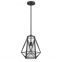 1LT 100W MELODY CAGE GLASS PENDANT