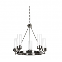 ESQUIRE 5LT CHANDELIER WITH CLEAR GLASS
