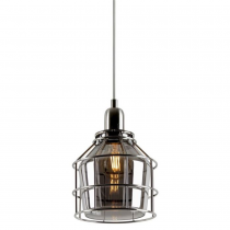 1LT 60W MB PLOVER SMOKY GLASS MINI-PENDA