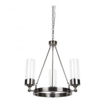 ESQUIRE 3LT CHANDELIER WITH CLEAR GLASS