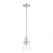 RIELLA 1LT MB MINI PENDANT WITH CLEAR