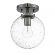 GALAXII 1-LT SEMI FLUSH WITH CLEAR SEEDE