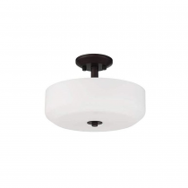 3 LT QUARTZ SEMI-FLUSH OPAL GLS