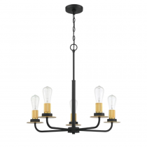 5LT 100W MB ONYX CHANDELIER