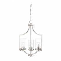 PRESTIGE 3LT CHANDELIER WITH CLEAR GLASS