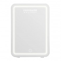 Frigidaire Gallery 9-Can or 6 Liter Beauty Lighted Mirror Fridge, White color, Plugs into 12v car adapter or home outlet - EFMIS172-WHITE
