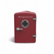 Frigidaire Retro Compact and Portable 0.14-cu ft 6-Can or 4 Liters Mini Fridge Red, Convenient Carrying Handle, 12V Car Adapter and 120V AC Power Compatible EFMIS212-RED