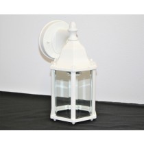 Sunset Lighting Outdoor Wall Sconce w/ Clear Beveled Glass, White Finish F7851-30 