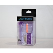 Luminance A19 Non-Dimmable E26 LED 1.5W Light S14 Bulb Purple L7578-RP-P