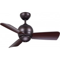 30" Ceiling Fan, Dark Bronze w/ Wall Control 