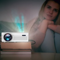 RCA RPJ136 1080P, 30"-130" Picture Size, HDMI,USB,MicroSD Card slot,Remote, Quiet Fan Design, Enjoy Your Favorite Flicks, Sporting Events, and More, Outdoor, Indoor Home Theater Projector  (No Lens Cap)