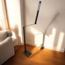 Electrix Slim Line Z Fold-able Floor Lamp, Dark Gray Finish, 900-Lumens, 3000K Color 10C-014