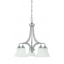 Sunset 5-Light MB Darby Chandelier 100W Down Bright Satin Nickel F18056-80