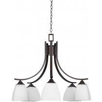 Sunset Lighting 5-Light 100W Starling Chandelier Down Provincial Bronze F19006-64