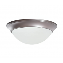 Sunset Lighting F7179-53 Flush Mount Twist on Satin Opal Glass, Satin Nickel Finish