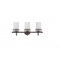 Sunset Qairo 3-Light MB Vanity 100W Frosted Seeded Provincial Bronze - F25103-64