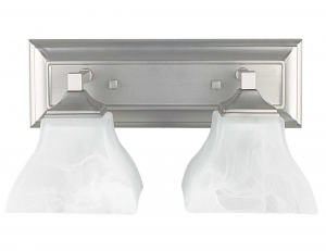 2 ARM BATH BRKT W/RECT BP BSN