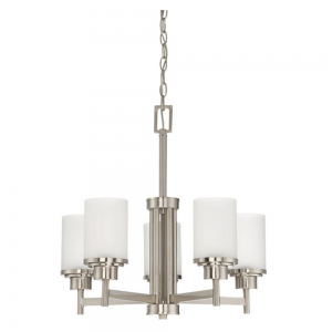 5 LT SOMES CHANDELIER LINEN GLS