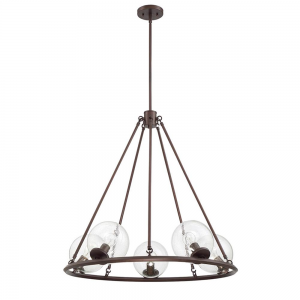 GALAXII 5-LT CHANDELIER WITH CLEAR SEED