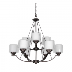 9-LT 2-TIER 60W MB ABBOT CHANDELIER